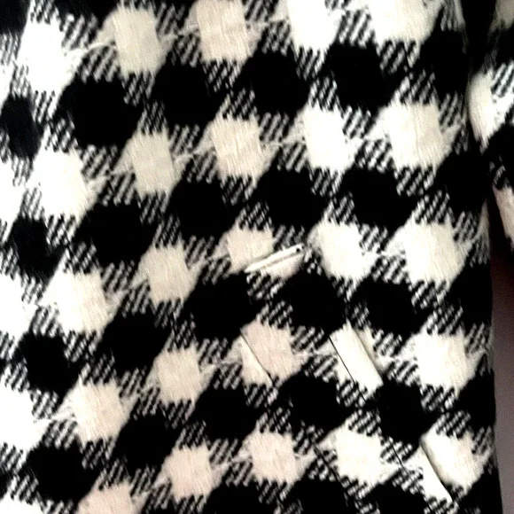 Pendleton Jacket SZ M  Hounds Tooth Black Cream Wool / Lamb Academia Classic - Picture 5 of 12